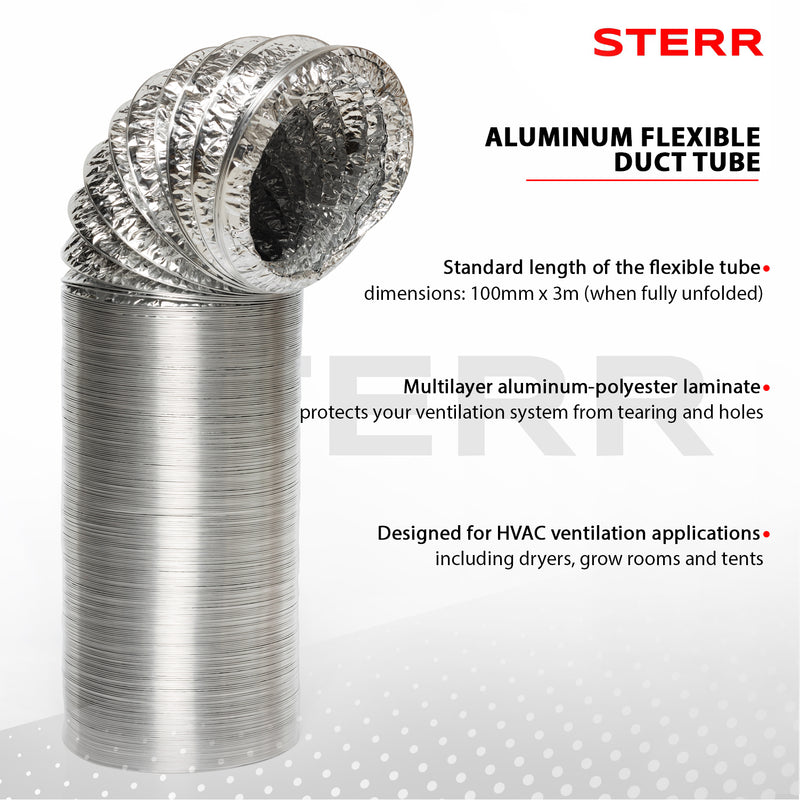 Flexibler Aluminium-Kanalschlauch 125 mm x 3 m - ALD125_3