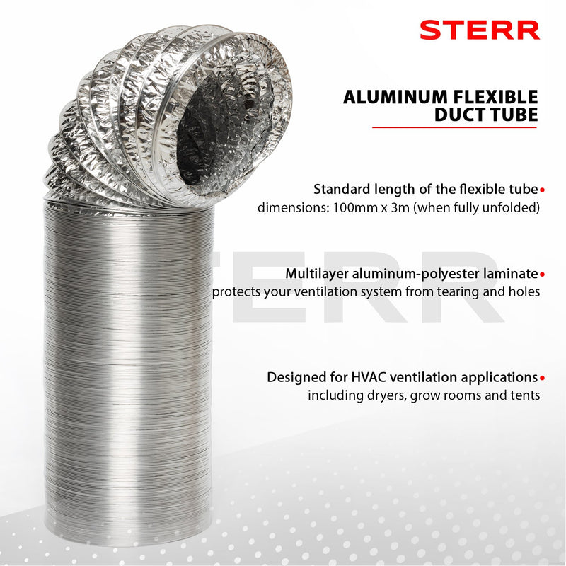 Flexibler Aluminiumrohrschlauch 300 mm x 3 m - ALD300_3