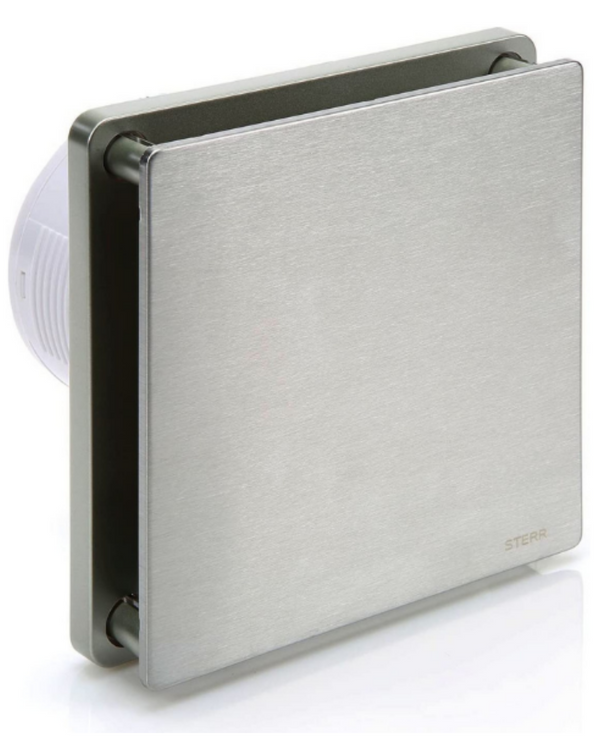 Silberner Badezimmer-Abluftventilator mit Hygrostat 100 mm / 4 "- BFS100H-S