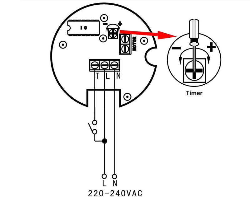 Grauer Badezimmer-Abluftventilator mit Timer 100 mm / 4 "- BFS100T-G